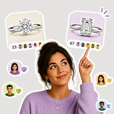 Friends and family voting on a shortlist of rings